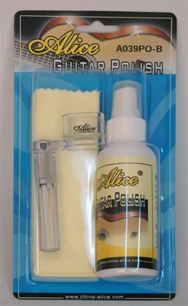 Alice A039PO-B Полироль для гитары, салфетка и машинка для намотки струн.