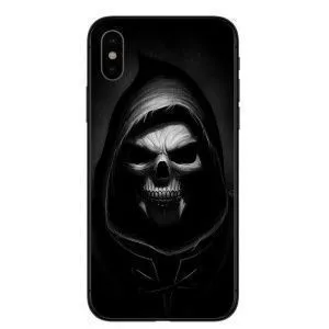 Чехол для смартфона iPhone 7plus/8plus. Череп в капюшоне.