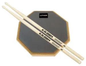 Комплект: пэд тренировочный Fleet FLT-PP-8S + палочки Kaledin Drumsticks 7KLHB5A 5A.