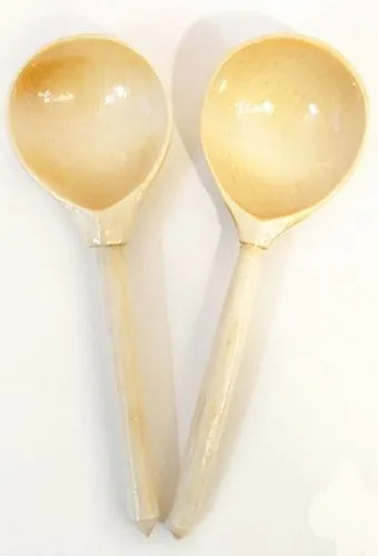 "Хохлома" LHL6301 Ложка деревянная полубаская, без росписи, покрытая лаком.