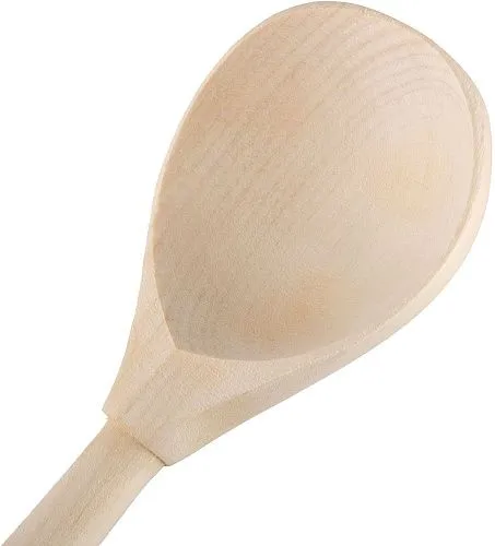 "Хохлома" LHL6101 Ложка деревянная полубаская столовая, без росписи, фрезерная.