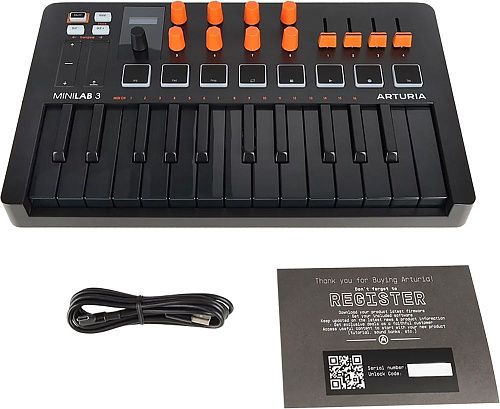 Arturia MiniLab 3 Orange Edition MIDI-клавиатура.