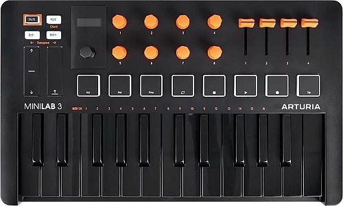 Arturia MiniLab 3 Orange Edition MIDI-клавиатура.