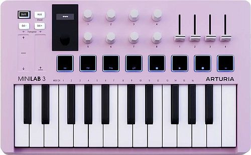 Arturia MiniLab 3 Rose Quartz MIDI-клавиатура.